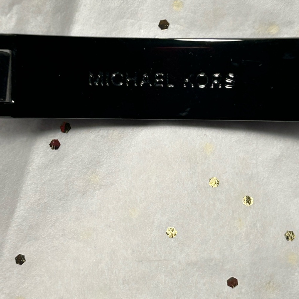 Black Pave Rhinestone Bracelet on Leather Strap - Picture 6 of 10
